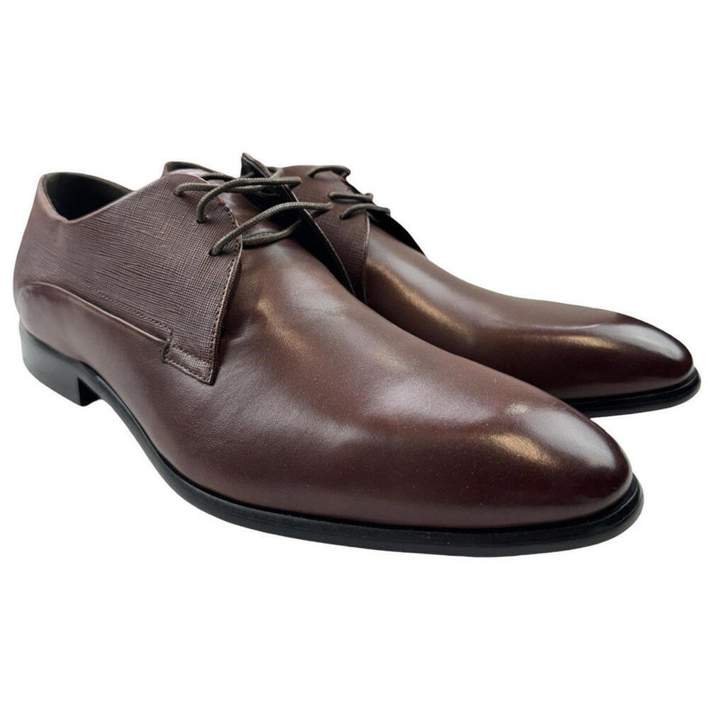 Browns Shoes Leather Oxford Dress Shoes Brown Size US 12 M | EU 45